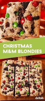 Mistletoe Blondies Will Be Demolished In Seconds Recipe Best Holiday Cookies Christmas Baking Recipes Cookies Recipes Christmas