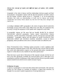 Concept of Region in Regional Planning - Geography Hons Paper - Studocu