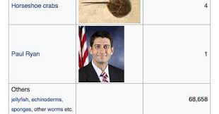 Paul ryan is super hip. Wikipedia Invertebrate Page Edited To Include Paul Ryan