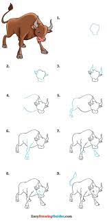 Как нарисовать бычка, рисуем символ 2021 года пошагово для детей