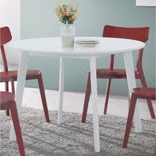 roma contemporary white round dining