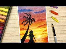 夕焼け空のグラデーションアートの描き方withパステル【モアナ風アート】 - YouTube | パステルアート, パステル, 夕焼け空