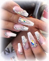 Like What You See Follow Me For More Uhairofficial With Images Nails Design With Rhinestones Coffin Nails Designs Bridal Nails