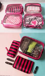 Original victoria's secretfor the best deals in malaysia | fast shipping & effortless online shopping on lazada malaysia! Victoria S Secret Pink Striped Makeup Bag Saubhaya Makeup