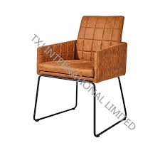 This modern black and grey dining chair set, which includes two chairs, features grey upholstery on the seat cushions. China New Delivery For Square Coffee Tables Tc 1865 Vintage Fabric Dining Chair With Black Powder Coating Legs Txj Manufacturers And Suppliers Txj