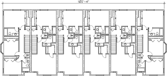 Row house plan services east id plans. Row House Plans Town Home Six Units Tandem Garage House Plans 106089