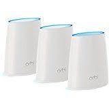 Netgear Rbk43 Orbi Whole Home Wi Fi Mesh System Up To 6000 Sq Ft Coverage 11ac 2 2 Gbps Tri Band With Router And Satellite Netgear Cable Router Wifi