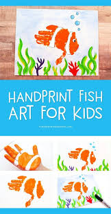 Easy Fun Handprint Fish Craft For Kids Kids Crafts Summertime Fish Crafts Fish Crafts Kids