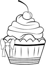 Vector isolated cake or cupcake, dessert coloring. Cute Cupcakes Coloring Pages Coloring Home