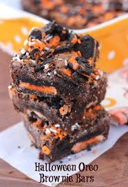 Halloween Oreo Brownie Bars I Dig Pinterest Recipe Desserts Halloween Oreos Halloween Desserts