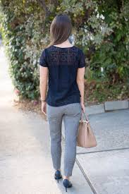 For contrast, using a light shade of the dominant color and a dark shade of the it also sits beautifully alongside creams, navy, pinks, golds and browns. How To Wear Navy Gray Together For Work Outfit Petite Style Script