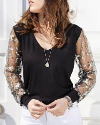 Yeni Sezon Kolu Tul Nakisli Viskon Bluz Siyah Nar Ekru Pudra 4 Renk Fiyat 49 90 Tl Bedenler S M Yeni Sezon Kolu Tul Nakisli V Long Sleeve Blouse Women Fashion