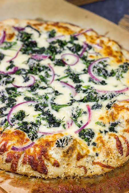 Almond & Spinach Ricotta Pizza