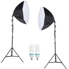 Professional Photography Photo Lighting Kit Set With 5500k 135w Daylight Studio Bulb Light Stand Octagon Softbox Andoer Com