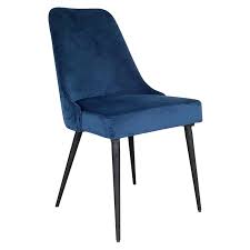 The ford navy blue luxury velvet dining chair brings retro and classic elements together with luxury modern curves and an unprecedented level of workmanship. Indigo Blue Velvet Dining Chair At Home