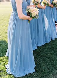 French Blue Peach Southern Farm Wedding Cornflower Blue Bridesmaid Dresses Peach Bridesmaid Dresses French Blue Wedding