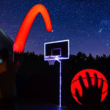 Light Up Led Basketball And Hoop Lighting Kit Shop Glow In The Dark Sports Equipment Glowcity Llc
