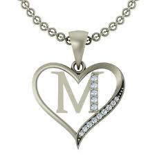 Wallpaper for cellphone m letter design stamps, creative, alphabet. Buy Yanaa Creation Initial Letter M In Heart Shaped Brass Pendant With Silver Plated Chain For Men And Women At Amazon In