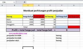 Rumus mencari harga jual di excel. Membuat Perhitungan Profit Penjualan Menggunakan Excel Belajar Office