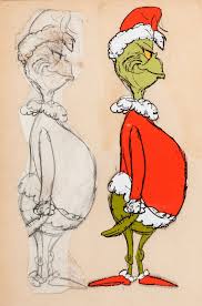 Start drawing the grinch with a big oval a bit to the right of the middle of the page. Original How The Grinch Stole Christmas Animation Art To Sell At Heritage Auctions