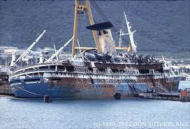 2°n 47°e ﻿ / ﻿ 2°n 47°e ﻿ /. Angelina Lauro Imo 5264077 Shipspotting Com Ship Photos And Ship Tracker Abandoned Ships Dutch Ships Passenger Ship