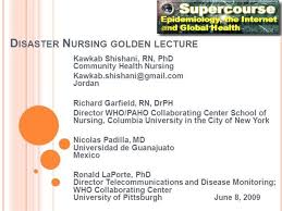 Role Of Nurses In Disaster Authorstream