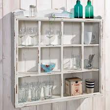 Estante De Pared Con 3 Compartimientos Optica Vintage Blanco Amazon Es Hogar Wall Shelves Shelves Shelving