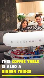 Smart Coffee Table With Refrigerator Gadget Coffee Table With Fridge Diy Coffee Table Home Coffee Stations