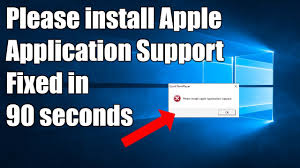 Fixed Please Install Apple Application Support Quicktime Error Youtube