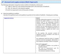 To understand the analysis of supply and demand, it is important to look at supply and demand individually. A Demand And Supply Analysis Math Approach The Following Information Reveals The Market Condition Of Seaworld Homeworklib