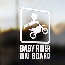 Baby Motocross On Board Sticker Motocross Baby Baby Bike Baby Signs