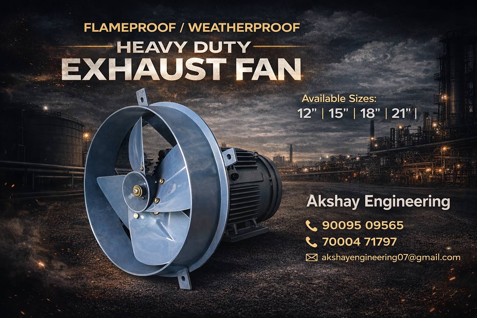 Flameproof/ Weatherproof FLP Exhaust Fan product image