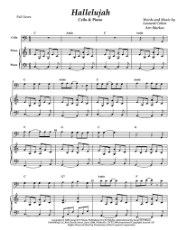 Hallelujah For Cello And Piano Cello Music Cello Sheet Music Piano