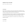 Resumes and cover letters your cover letter is a writing sample and a part of the screening process. 1