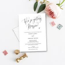 We Re Getting Married Editable Wedding Invitation Pdf Etsy Wedding Invitation Pdf Printable Wedding Invitations Wedding Invitations