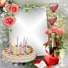 Birthday Cake With Photo Frame For Lover Image Result For Personalized Happy Birthday Picture Frame Birthday Frames Happy Birthday Frame Birthday Photo Frame