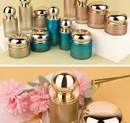 conjunto de frascos de vidro cosméticos