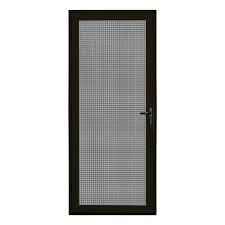 Unique Home Designs 32 In X 80 In Bronze Recessed Mount Ultimate Security Screen Door With Meshtec Scree In 2020 Security Screen Door Unique House Design Screen Door