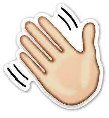 Waving Hand Sign Emoji Stickers Hand Emoji Emoticon