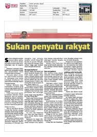 Sentimen perkauman yang dimainkan dengan cara yang salah akan bawa bencana yang besar, malaysia dah pernah memiliki sejarah semacam itu. Sukan Penyatu Rakyat