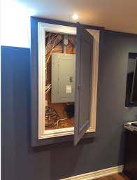 Home Gym What A Creative Way To Hide The Breaker Http Amzn To 2fsi5xt Basement Master Bedroom Finishing Basement Basement Decor