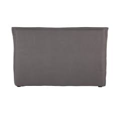 Il letto contenitore è un complemento d'arredo che unisce stile, comodità e utilità. Fodera Di Testata Da Letto Grigia In Lino Slavato 180 Cm Morphee Maisons Du Monde