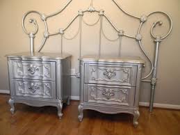 Painted Furniture Metallic Painted Furniture Shabby Chic Nightstand Painted Furniture