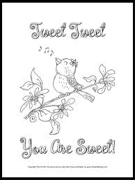 Free birds coloring pictures coloring pages your kids can enjoy! Cute Bird Coloring Page Tweet Tweet You Are Sweet The Art Kit