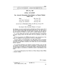The civil aviation act 1969 (malay: File The Aircraft Exemption From Seizure On Patent Claims Order 1972 Uksi 1972 969 Pdf Wikimedia Commons