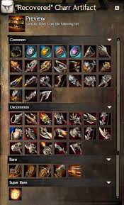 Alteration of artefact, from italian artefatto, from latin arte (by skill) (ablative of ars (art)) + factum (thing made) (from facio (to make, do)). Recovered Charr Artifact Guild Wars 2 Wiki Gw2w