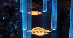 Crystal Bead Columns Up Lights Gobos Stage Draping Wedding Lights Led Fixtures Light Table