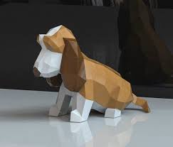 Basset Hound Puppy Papercraft Basset Hound Puppy Hound Dog Etsy Hound Puppies Basset Hound Puppy Paper Crafts