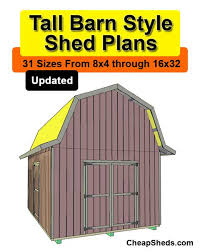 Many paint manufacturers, such as sherwin williams®, carry a barn red color. Tall Gambrel Barn Shed Plans