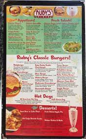 Menu Side 1 Picture Of Ruby S Diner Houston Tripadvisor